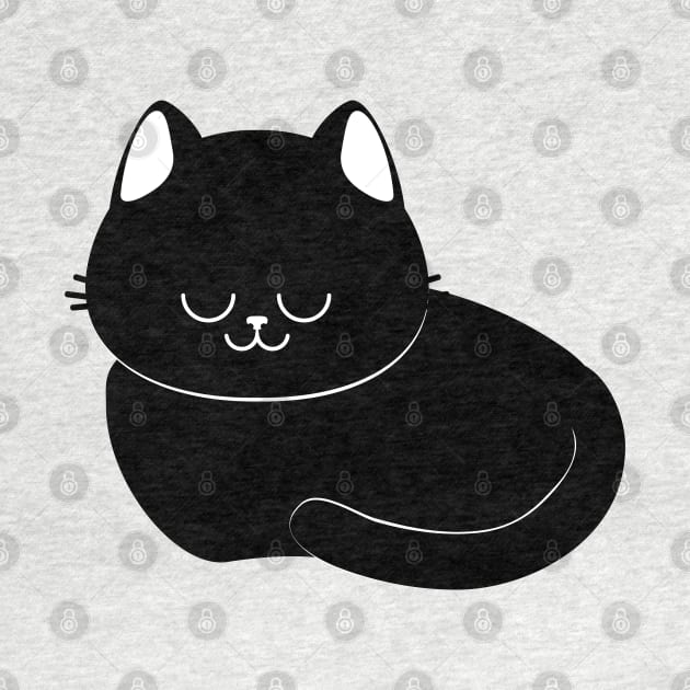 Sleepy black cat by AnnArtshock